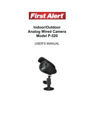 Indoor/Outdoor Analog Wired Camera Model P-520 - First Alert