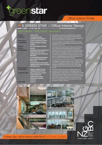 NZI Centre - The New Zealand Green Building Council