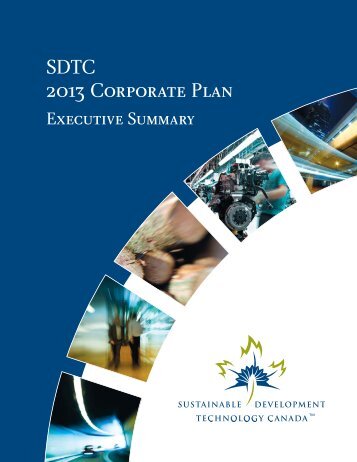 SDTC 2013 Corporate Plan - Executive Summary