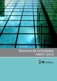 Memoria de Actividades AMAT 2010