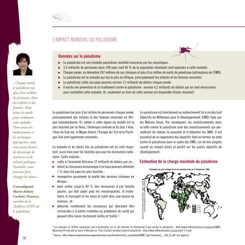 Sensibilisation Ã  la question du paludisme : les rÃ©ussites des ... - EPF