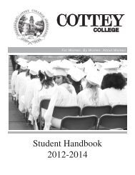 Student Handbook 2012-2014 - Cottey College