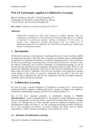 Web 2.0 Technologies Applied to Collaborative Learning 1 ... - ICL