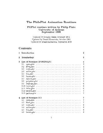 The PhilsPlot Animation Routines PGPlot routines written by Philip ...