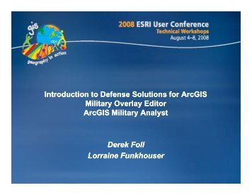 Introduction to Defense Solutions for ArcGIS Military Overlay Editor ...