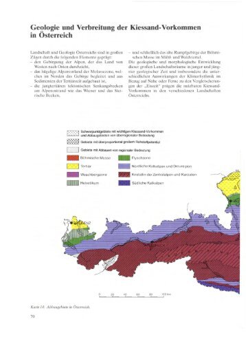 Geologie und Verbreitung der Kiessand-Vorkommen in Ãsterreich