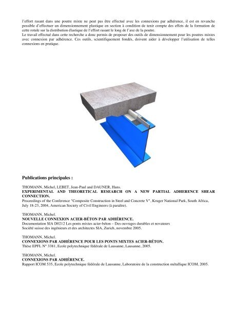 Rapport scientifique - Steel Structures Laboratory (ICOM) - EPFL