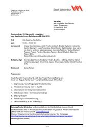 Protokoll vom 22.05.2013(PDF, 59 KB) - Stadtentwicklung - Winterthur