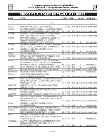 59-80.Indice Participaciones - Sociedad Argentina de PediatrÃ­a