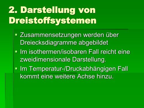 Grundlegende Beschreibung von Dreistoffsystemen und isotherme ...