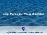 City of Sidney â€“ 2010 OWEA Biosolids Workshop