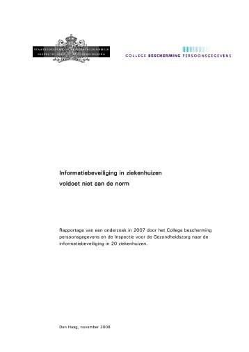 Informatiebeveiliging in ziekenhuizen voldoet niet aan de norm