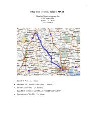 Map from Houston, Texas to MNAI - MarathonNorco Aerospace