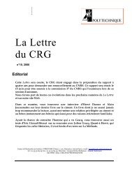 Lettre NÂ°10. mai 2000 - Centre de Recherche en Gestion