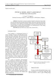 physical model about laser impact on metals and alloys