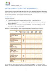 calendrier index ovins allaitants 2013 - Institut de l'Elevage