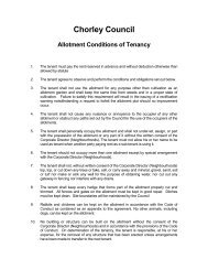 Allotment conditions of tenancy 2012 - Chorley Borough Council