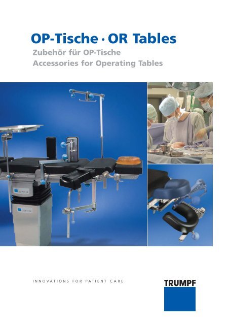OP-Tische · OR Tables - TEHNOPLUS MEDICAL