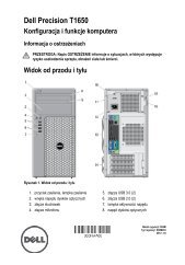 Dell Precision T1650 Konfiguracja i funkcje komputera - Binar