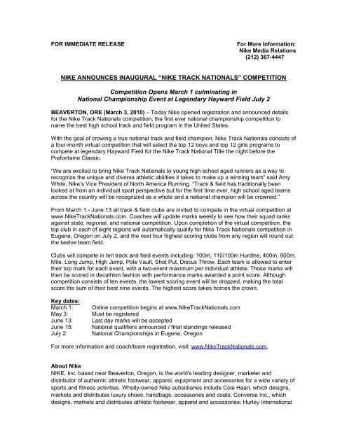 converse press release