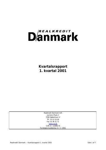 Kvartalsrapport 1. kvt. DK - endelig udgave - Realkredit Danmark