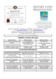 Notiziario n. 4 anno 2012-2013 - Rotary Club Bologna Sud