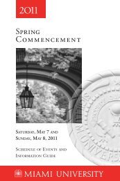 Spring Commencement 2011 - Miami University