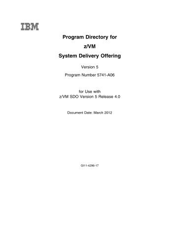 Adobe PDF format - z/VM - IBM