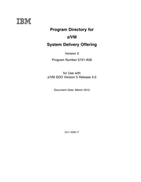 Adobe PDF format - z/VM - IBM