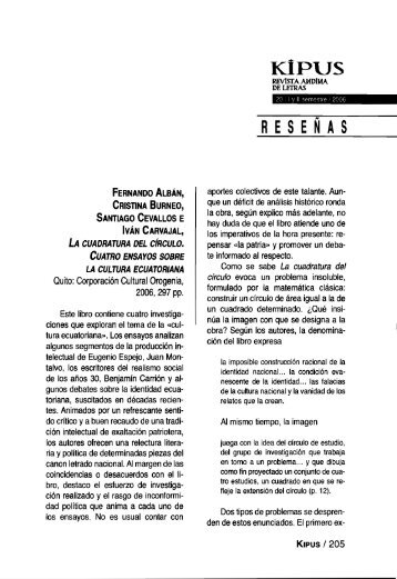 RESE Ñ AS - Repositorio UASB-Digital - Universidad Andina Simón ...