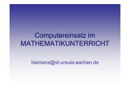 Computereinsatz im MATHEMATIKUNTERRICHT - Mathe-Material