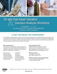 Oil and Gas Asset Valuation Decision Analysis Workshop - AIPN