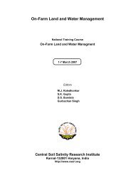 On-Farm Land and Water Management - Central Soil Salinity ...