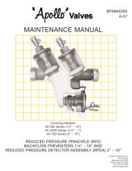 Model 40-200 Series - Backflow Supply