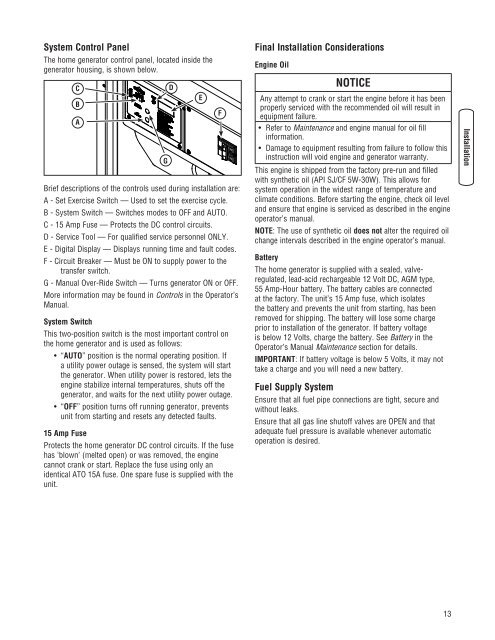 20000 / 18000 Home Generator - NoOutage.com, LLC