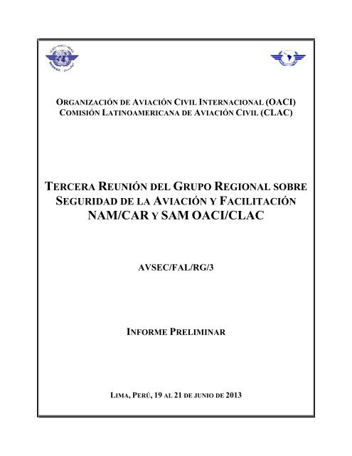 Informe - Comisión Latinoamericana de Aviación Civil - ICAO