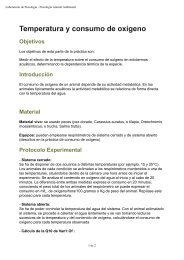 Temperatura y consumo de oxÃ­geno