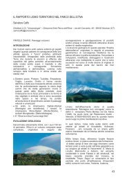 il rapporto uomo-territorio nel parco dell'etna - Geologia e Turismo