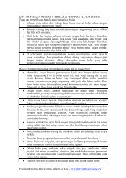 OPTION CHECKLIST NO - Energy Efficiency Guide for Industry in Asia!