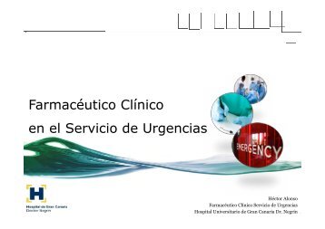 08. Papel del farmaceutico en los Servicios de Urgencias. H.Alonso