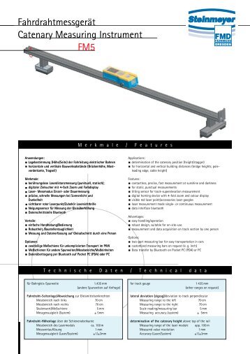 Fahrdrahtmessgerät Catenary Measuring Instrument FM5