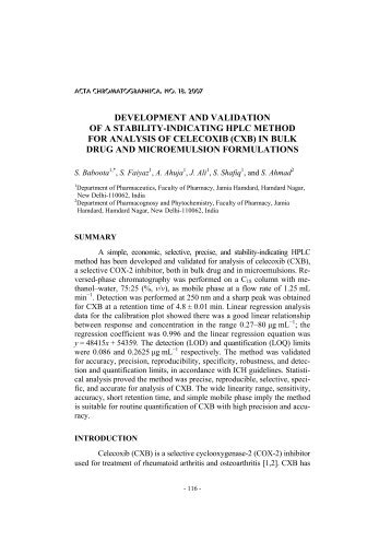 Development and validation of stability-indicating HPLC method for ...