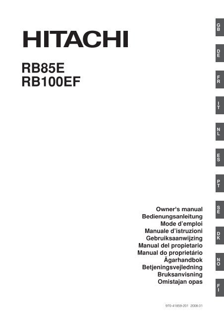 RB85E RB100EF - Hitachi