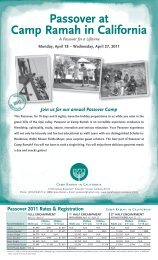 Passover at Camp Ramah in California