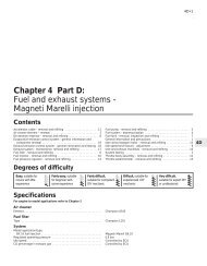 Chapter 4 Part D: Fuel and exhaust systems - Magneti Marelli injection