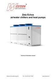 Zeta Echos air/water chillers and heat pumps - Western ...