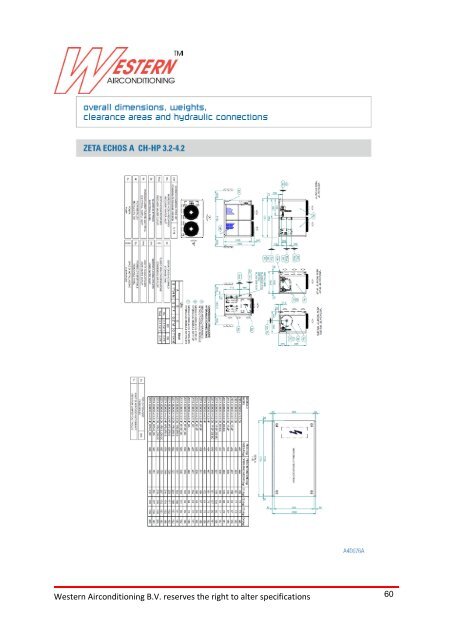 Zeta Echos air/water chillers and heat pumps - Western ...