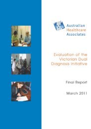 (2011) Evaluation of the Victorian Dual Diagnosis Initiative