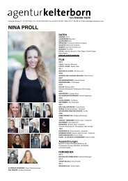 NINA PROLL - Agentur Kelterborn