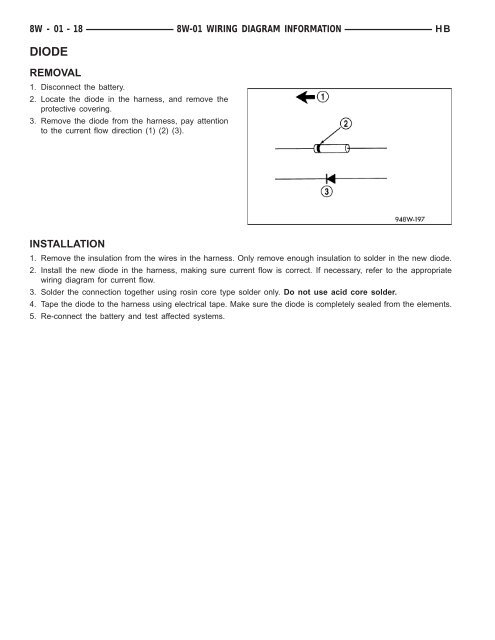 8W-01 WIRING DIAGRAM INFORMATION